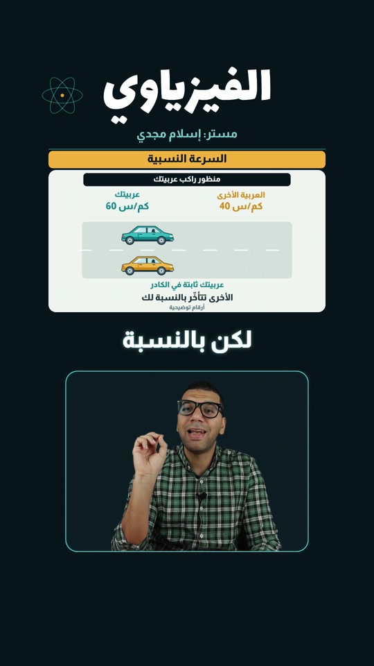 مستر إسلام مجدي يشرح السرعة النسبية